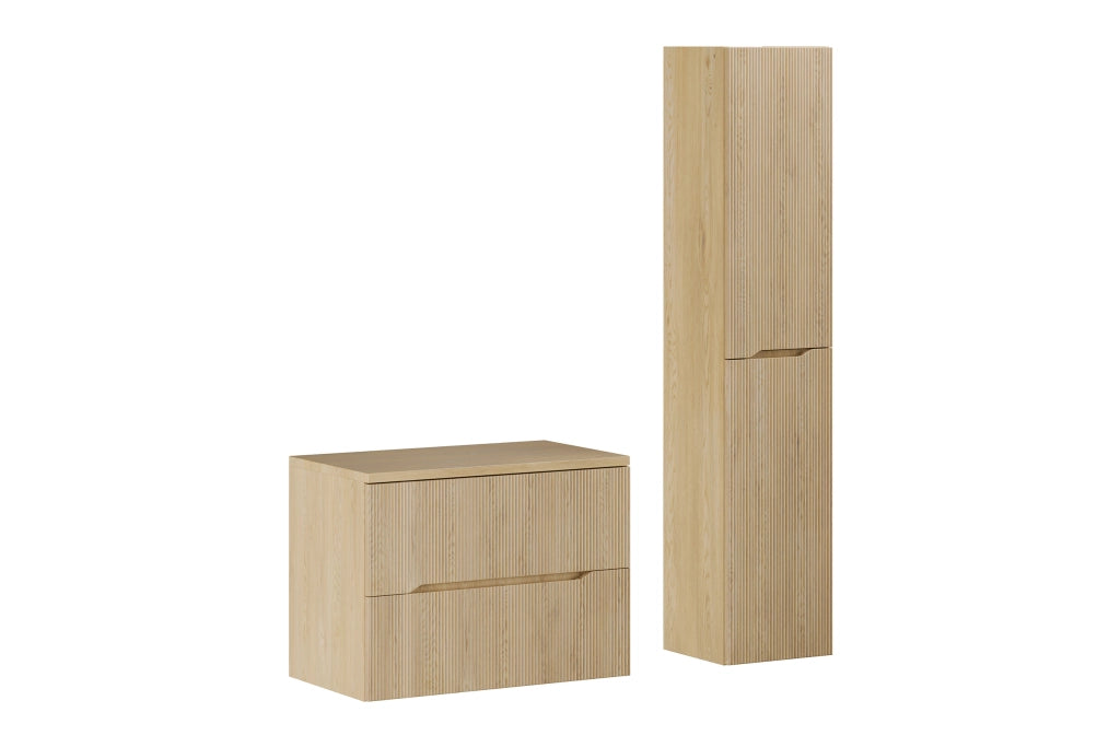 Set mobili bagno 80 cm con piano e Szafką wysoką Nordic Cremona 80 x 1401 x 46 cm