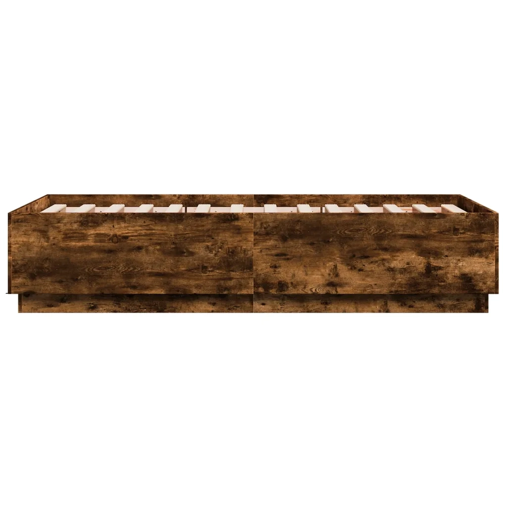 Giroletto-Struttura Letto Rovere Fumo 75x190 cm in Legno Multistrato 978797