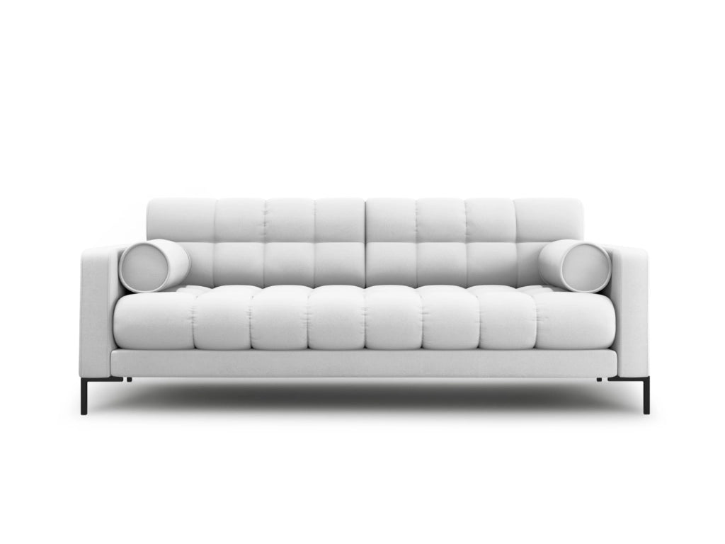 Cosmopolitan Design - Divano "Bali" 3 posti in tessuto strutturato grigio chiaro 