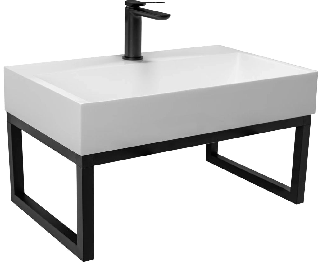 Lavabo In Conglomerato Goya 60cm Conglomerato + Supporto