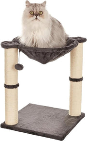 Pavimento per gatti con lettino, sedia e base 41 x 51 x 41 cm grigio