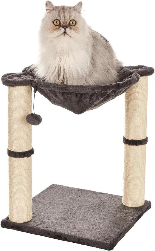 Pavimento per gatti con lettino, sedia e base 41 x 51 x 41 cm grigio