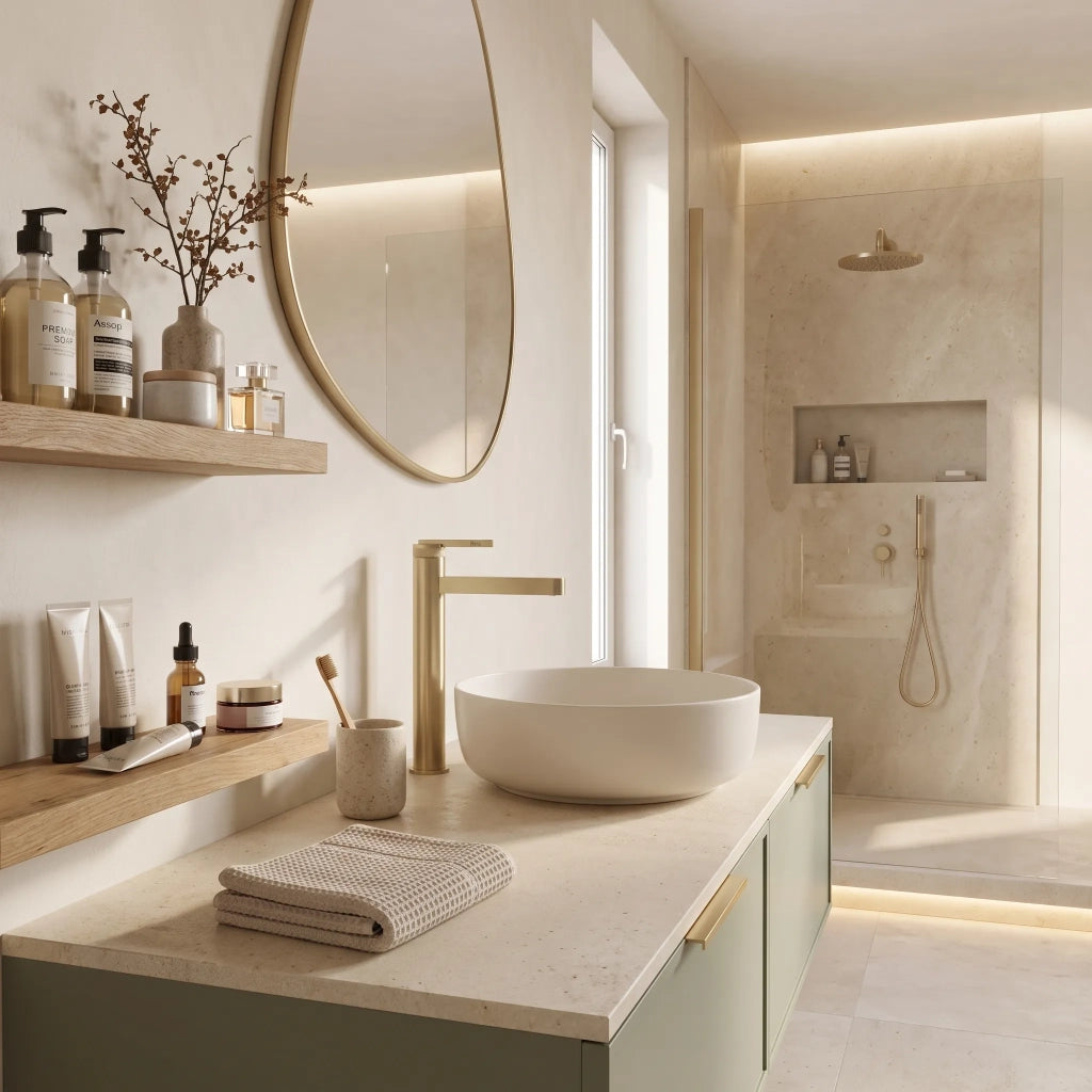 Rubinetto Da Bagno Rea Grace Brush Gold High
