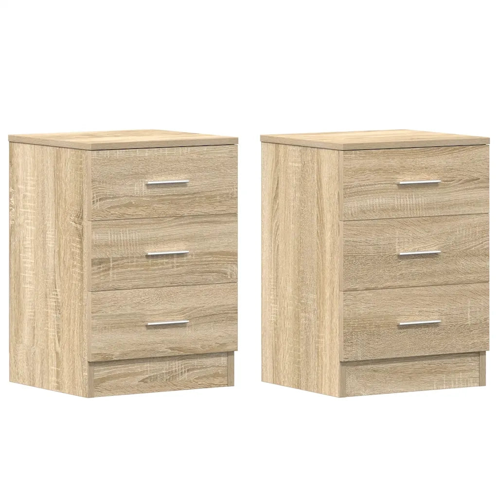 Comodini 2 pz Rovere Sonoma 38x35x56 cm in Legno Multistrato 800457