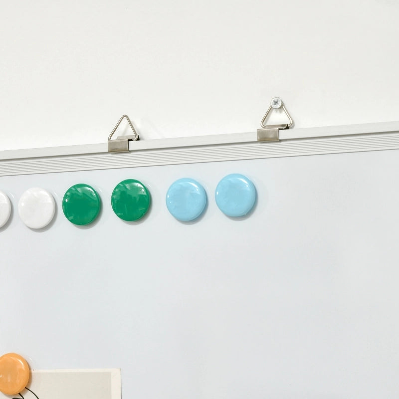 Lavagna bianca, lavagna magnetica, lavagna per appunti, accessori inclusi: 4 pennarelli, 1 gomma, 10 magneti, bianco + argento