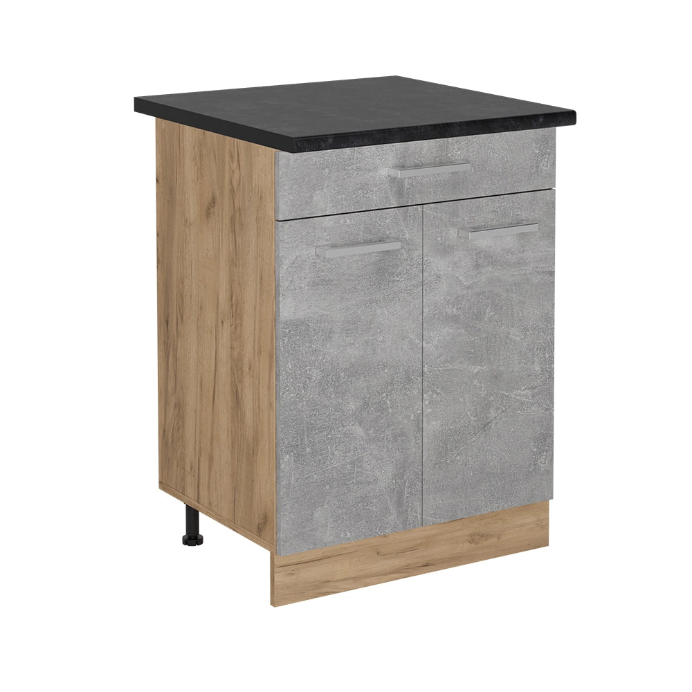 Vicco Mobiletto base per cucina Calcestruzzo 60 cm con cassetto, PL Antracite