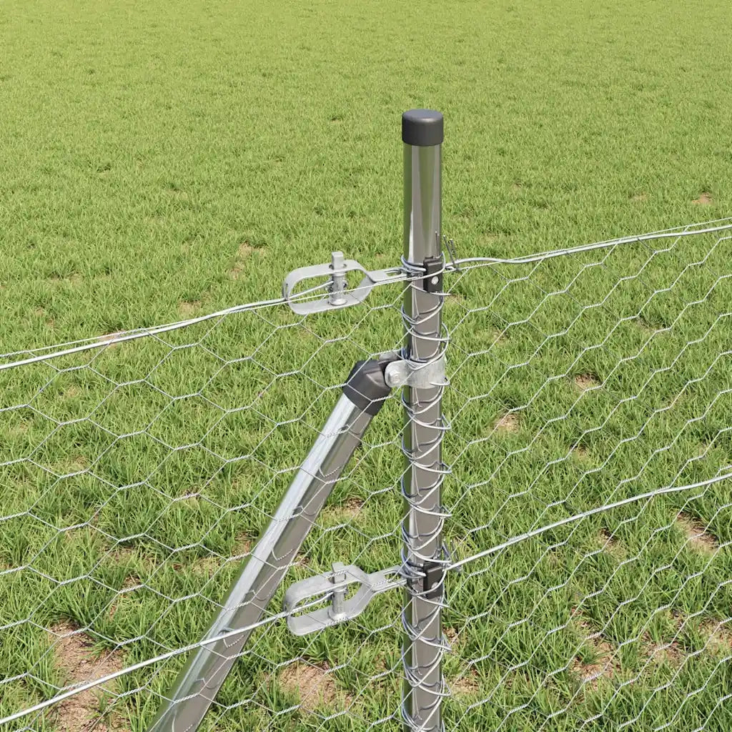 Palo della recinzione Argento 50 x 0,5 m (rete 36 mm) Acciaio