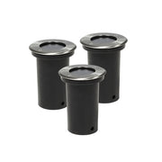 Set di 3 faretti da incasso rotondi per esterni illuminazione decorativa acciaio inox 2402035