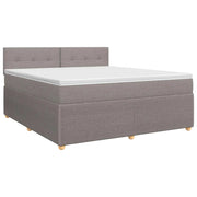 Letto box spring con materasso Tortora 180 x 200 cm Tessuto 3451528