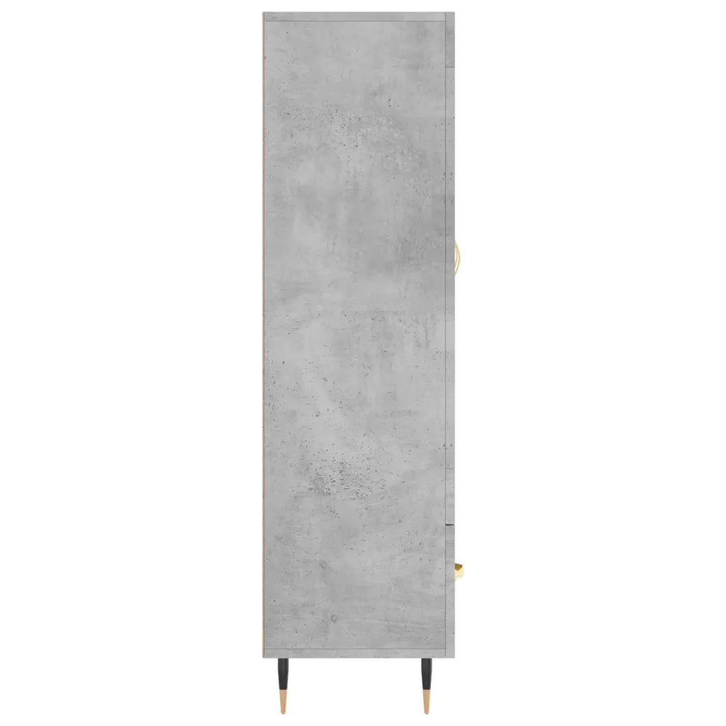 Credenza | Madia | Buffet da pranzo | Armadio da pranzo Grigio Cemento 69,5x31x115 cm in Legno Multistrato