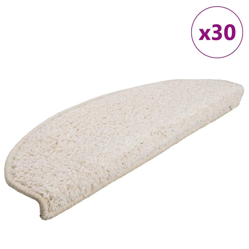 Tappetini per scale 30 pz 65x21x4 cm Bianco Semicircolari Grandi 3365818