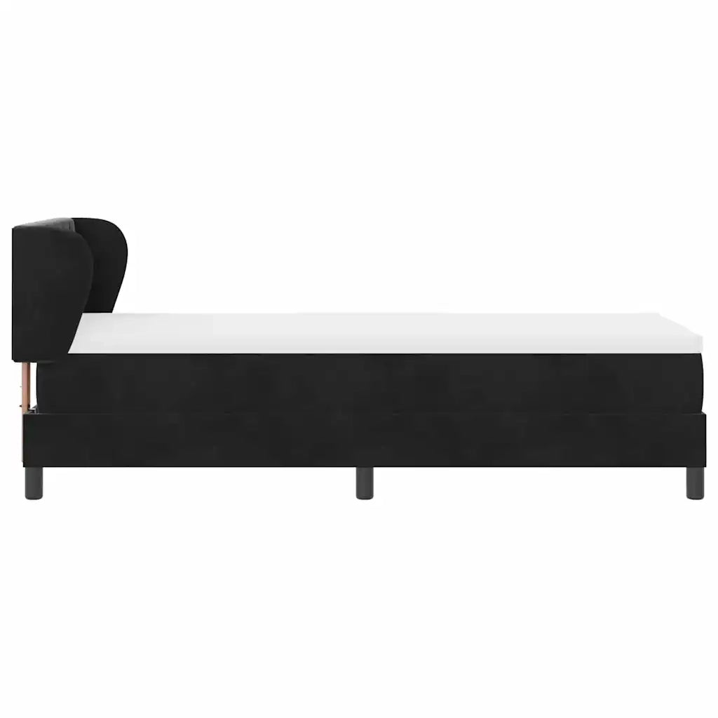 Letto a molle con testiera Nero 80 x 200 cm Velluto 3340306