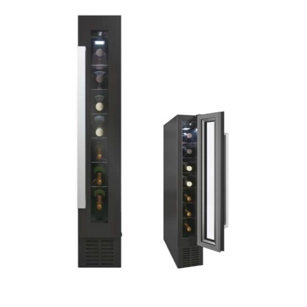 Cantinetta Vino a Incasso Candy CCVB 15/1 Classe G 7 bottiglie (A86,5xL145xP47,5) Nero