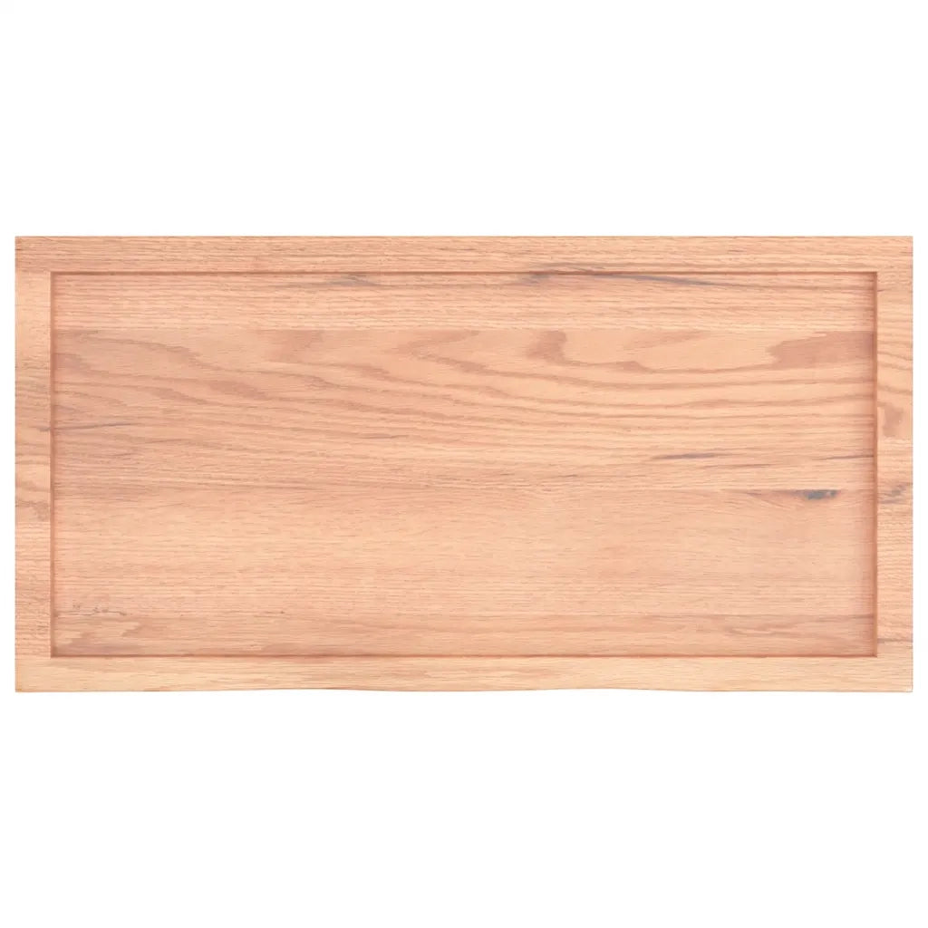 Piano Bagno Marrone 100x50x(2-4) cm Legno Massello Trattato 3156132