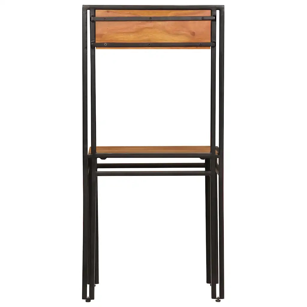 Sedie da Pranzo 4 pz in Legno Massello di Acacia 275845