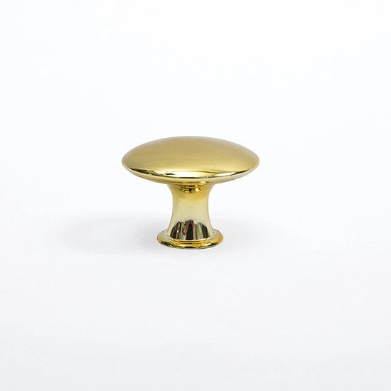 Maniglia a pomo - 15 mm - Maniglie per ante cucina, Pomo con foro singolo, Maniglia per ante a specchio - Oro - 5 pezzi