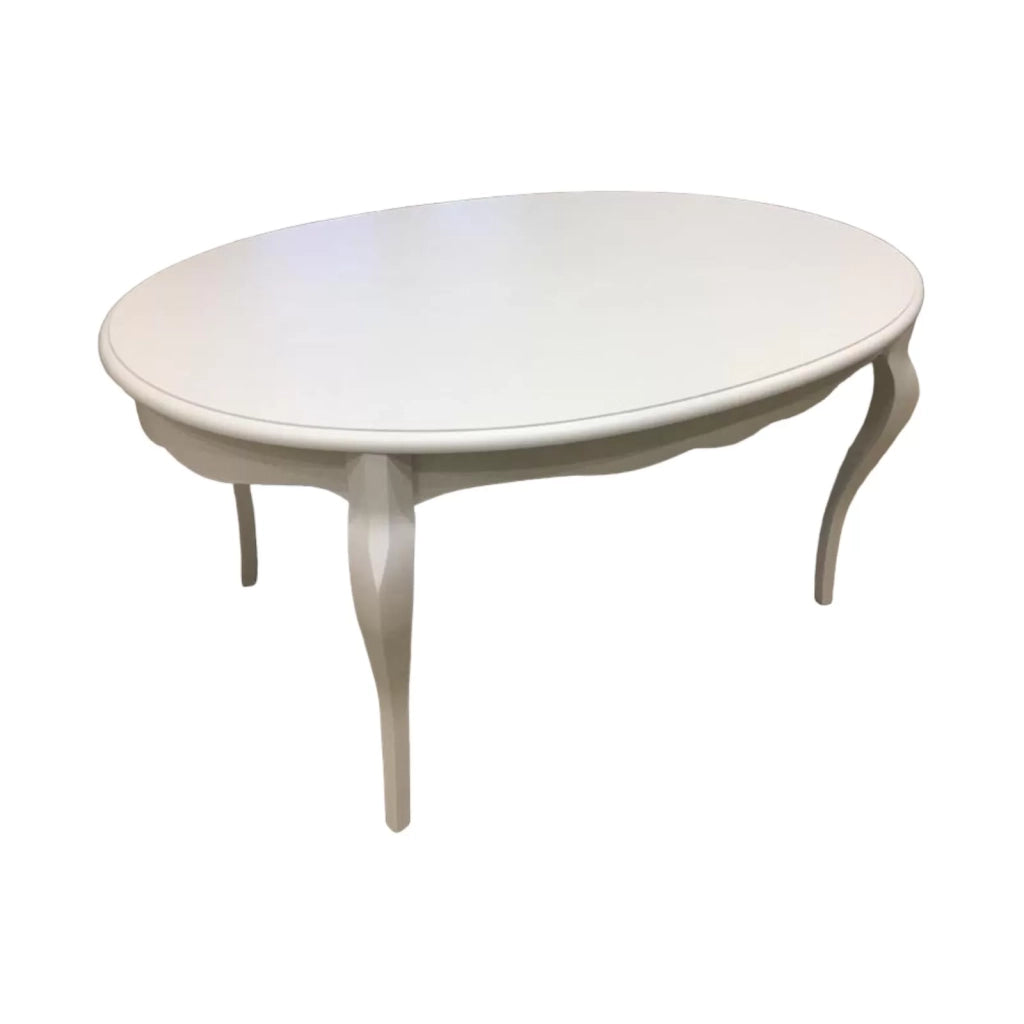 Tavolo rotondo bianco laccato shabby classico 120 h.78 - Mobili 2G