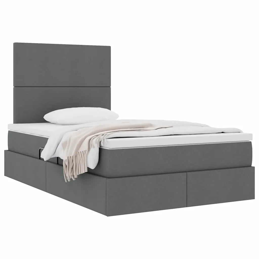 Letto con contenitore e materasso Grigio scuro 120 x 200 cm 3371710