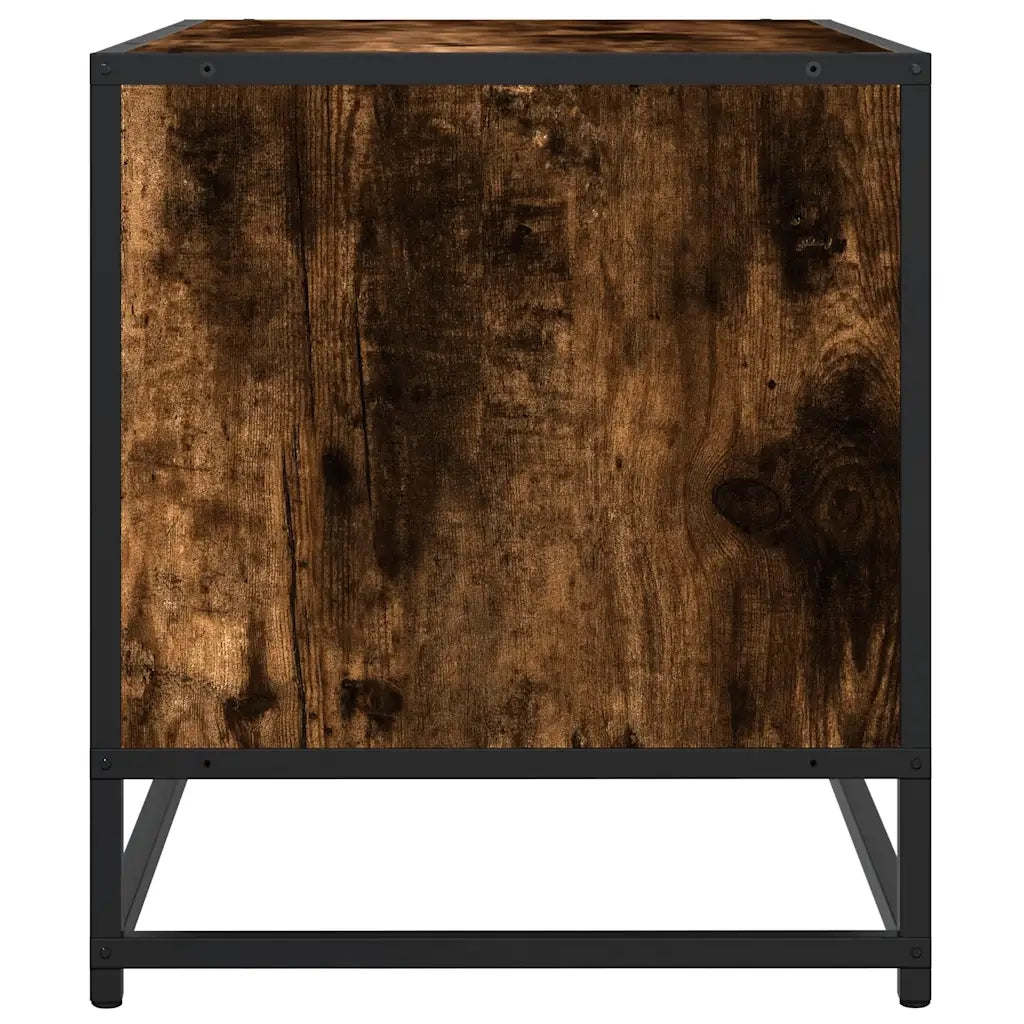 Mobile porta TV con ampio vano contenitore stile industriale 270 x 40 x 46 cm legno composito finitura rovere affumicato 02_0055624