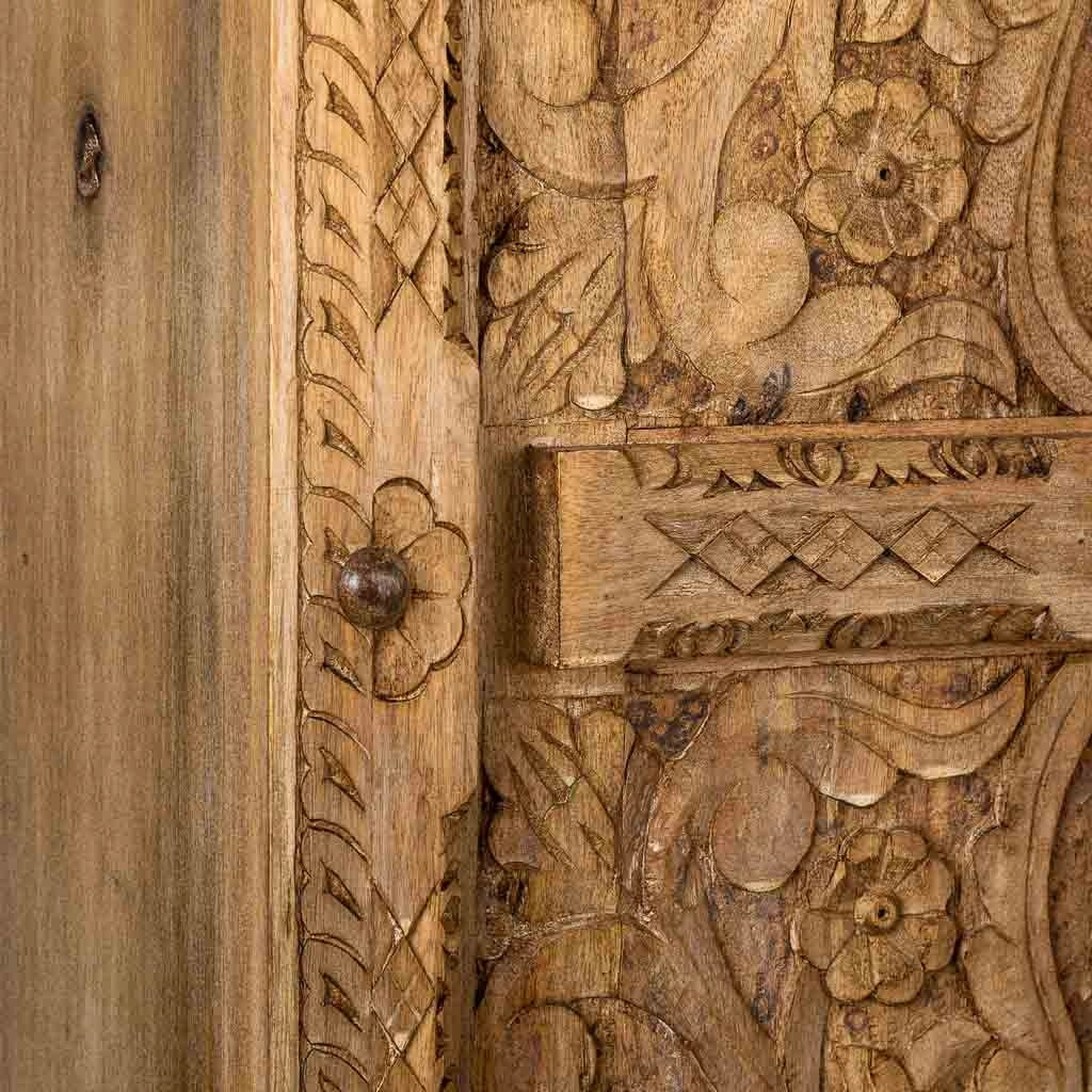 Armadio in legno fatto a mano marrone 102x44x183h