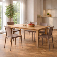 Sedia da sala da pranzo Altea in plastica grigio tortora chiaro modello comfort