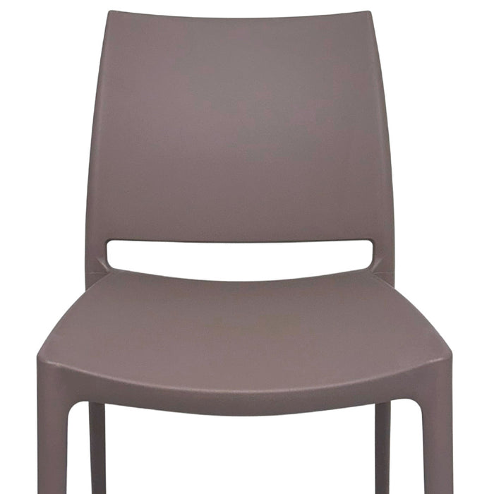 Sedia da sala da pranzo Altea in plastica grigio tortora chiaro modello comfort