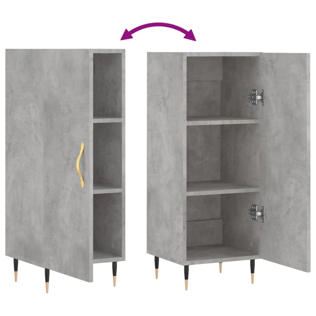 Buffet credenza cassettiera armadio mobile contenitore organizer per cucina soggiorno salotto 34,5 x 34 x 90 cm legno ingegnerizzato grigio 02_0031883