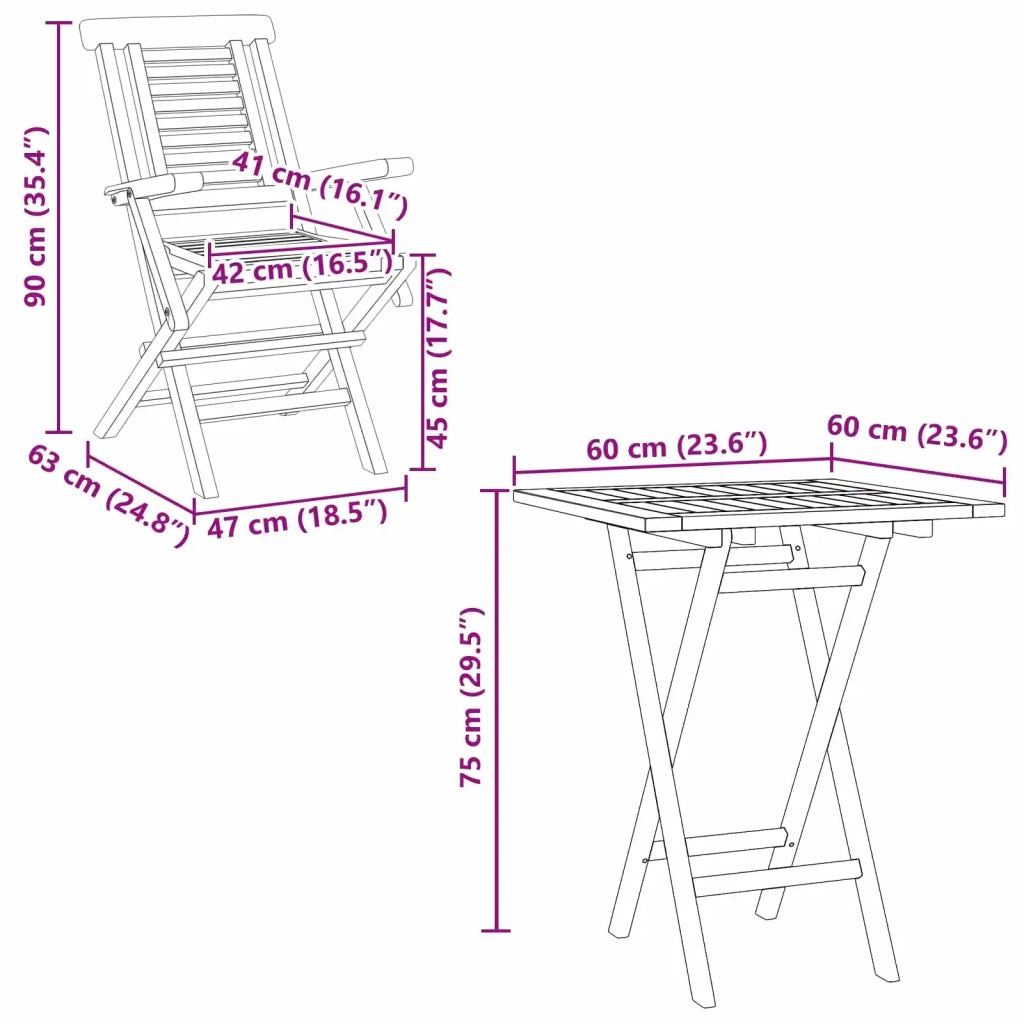 Set da Giardino 3 pz Marrone Legno Teak Massello 3437387