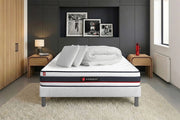 Pacchetto letto completo - Materasso 140x190cm + Box spring con doghe (kit) + 2 cuscini + Piumino - Modulo