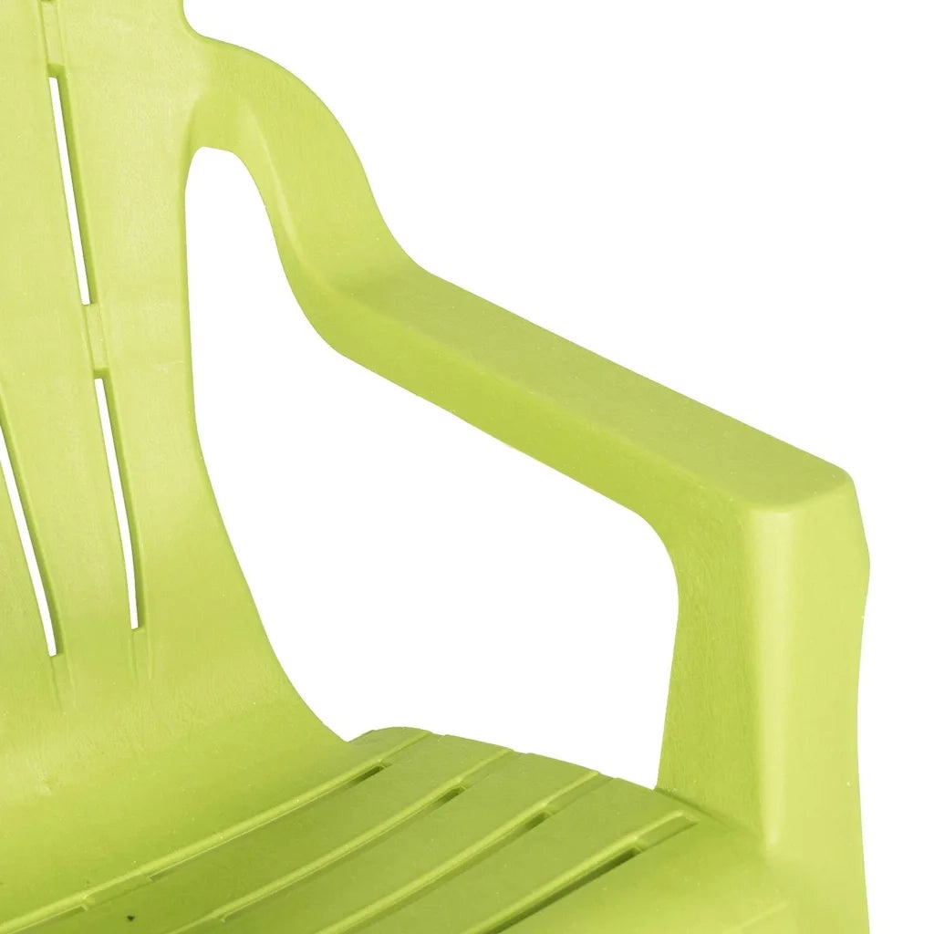 Sedie Giardino 2 pz | Sedie da Esterno Bambini Verdi 37x34x44cm PP Aspetto in Legno