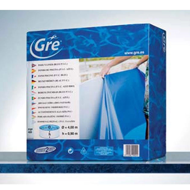 Liner Blu Per Piscine Tonde Gre  4,60 X H 1,20 M - Sistema Overlap Tipo attacco: Overlap, Dimensione piscina: Ø 3.00 m, Colore: Blu