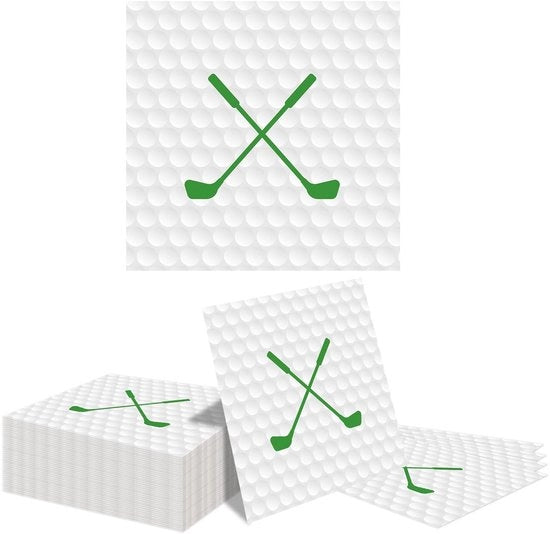 Serviette da Cocktail 40 pezzi - Serviette in carta - Design golf - 33 x 33 cm - Serviette da festa