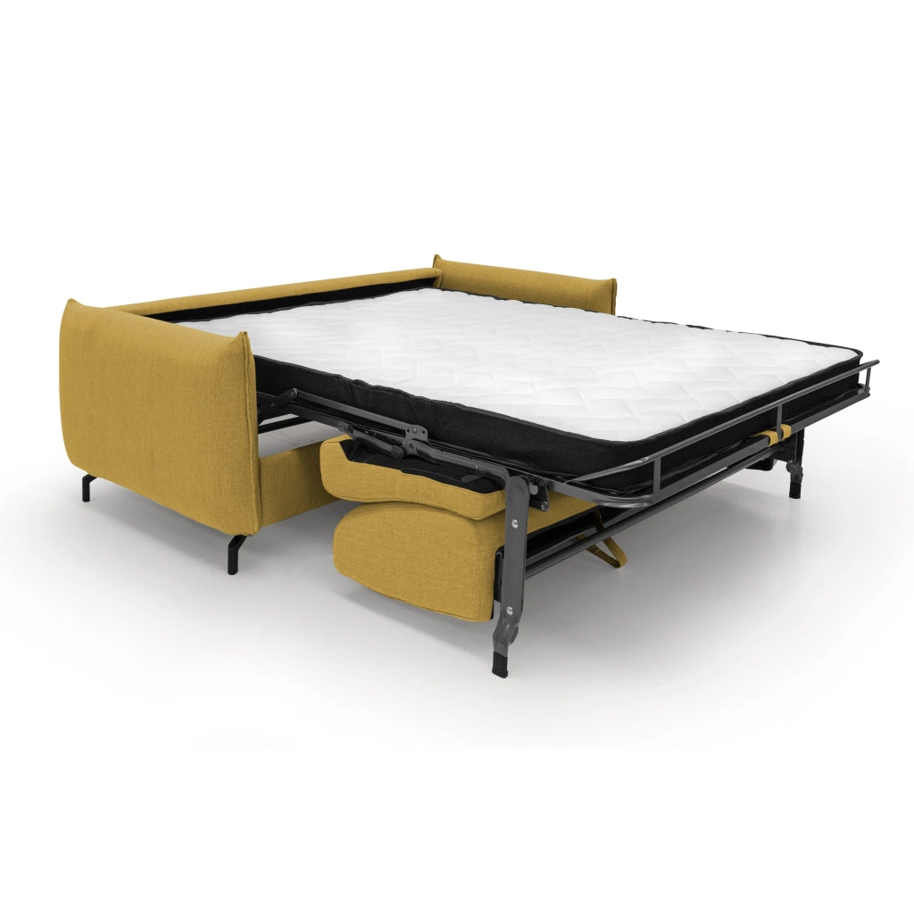 Scarlet Divano letto in tessuto misto cotone impermeabile T19 175 cm (mat.120x197) giallo