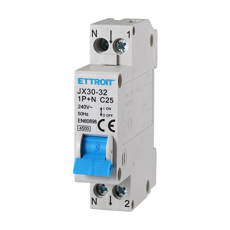Interruttore Magnetotermico Automatico 1P+N 25A 4500A 220V Salvavita Stotz Occupa 1 Modulo DIN