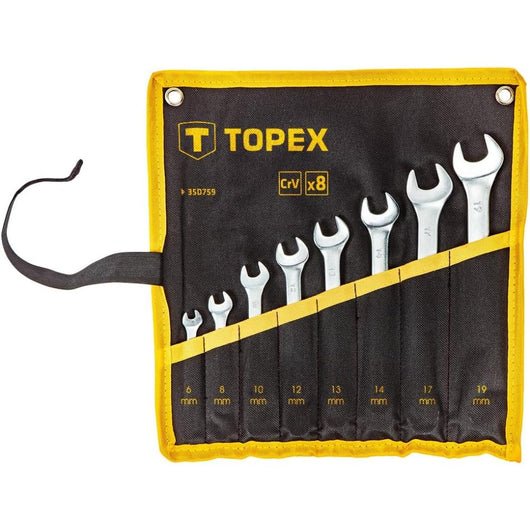 Topex 35d759 chiavi combinate 6- 6-19mm, set 8 pezzi