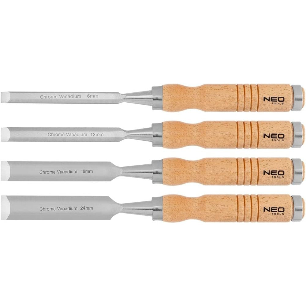 Topex 37-800 scalpelli 6 12 18 2 24 mm set di 4 pezzi. manico ds