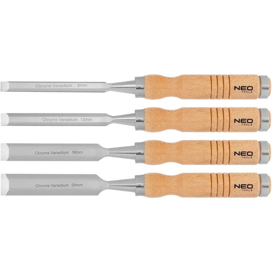 Topex 37-800 scalpelli 6 12 18 2 24 mm set di 4 pezzi. manico ds