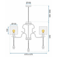 Lampada Cristal APP958-5CP