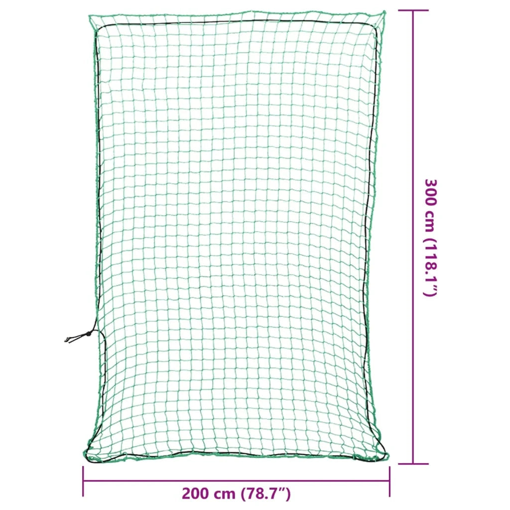 Rete per rimorchio telo di fissaggio del carico portapacchi con corda elastica 3 x 2 m PP verde 02_0042193