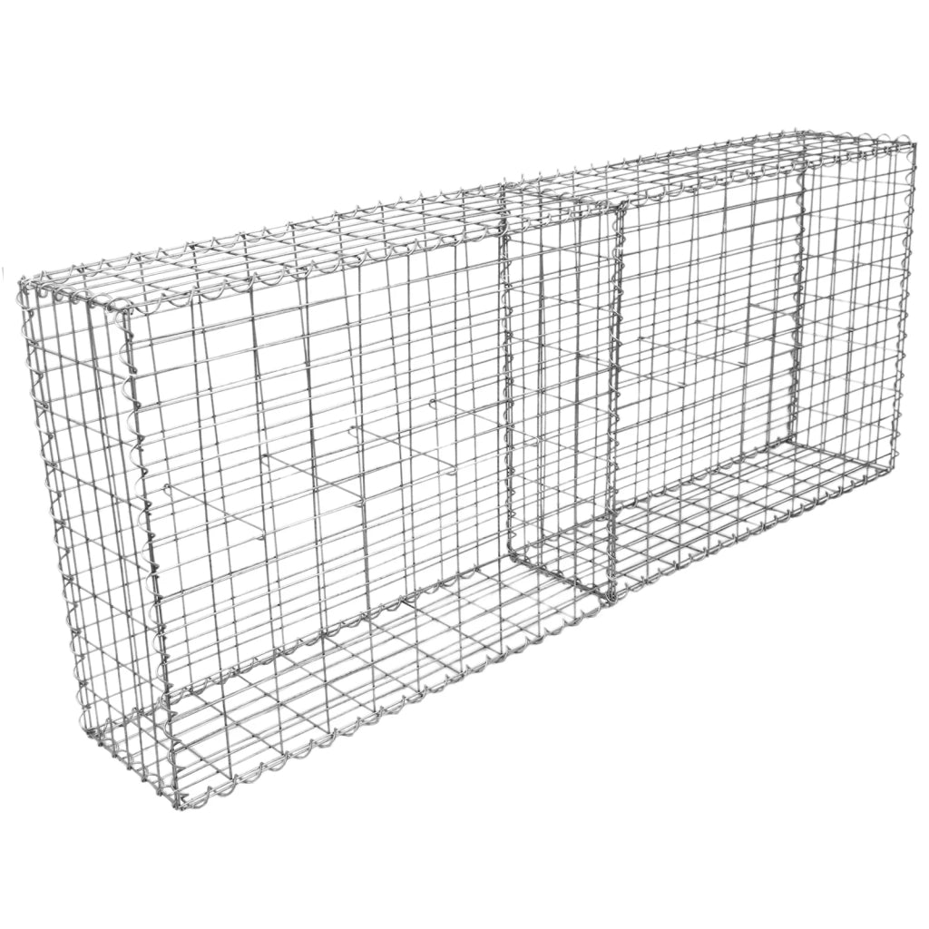 Gabbioni Metallici Zincati Gabbioni da Giardino da Giardino - 100x95x30cm - 4 pezzi