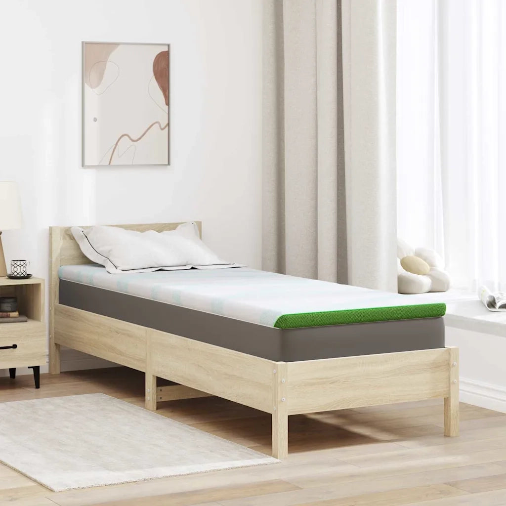 Topper per materasso Bianco e Verde 80 x 200 cm CFW2566167