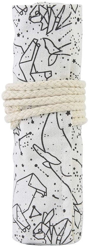 Etui a Rullo con Grande Capacità - Borsa per Pennarelli - Canvasso Resistente - Organizzatore per Scuola/Ufficio - Arte Manuale - Peso Leggero 109g