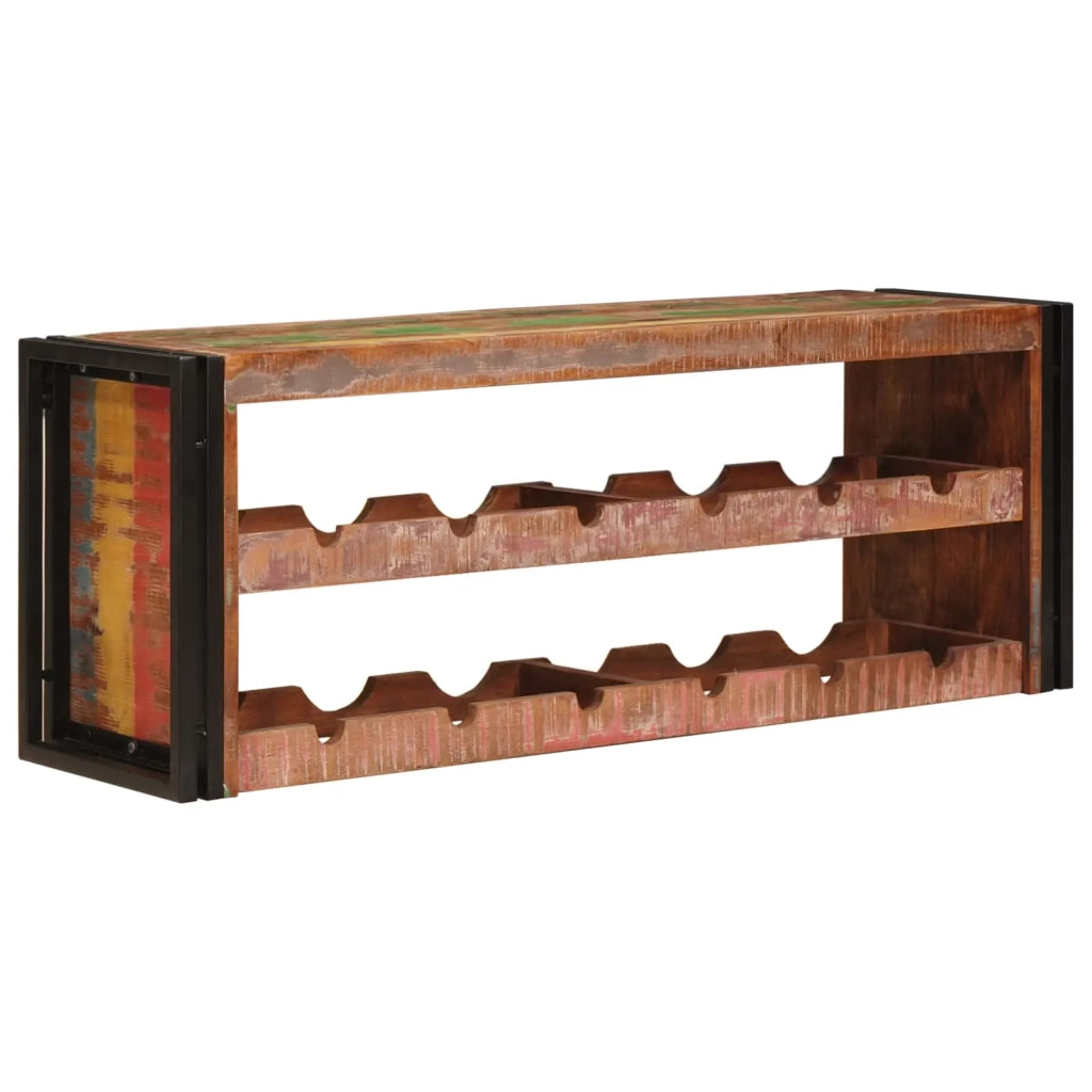 Portabottiglie 120 x 45 x 33 cm Legno massello riciclato