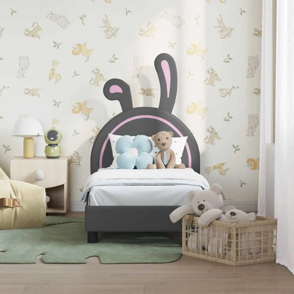Letto singolo | Letto per adulti | Struttura letto per bambini con testata Grigio Chiaro PU
