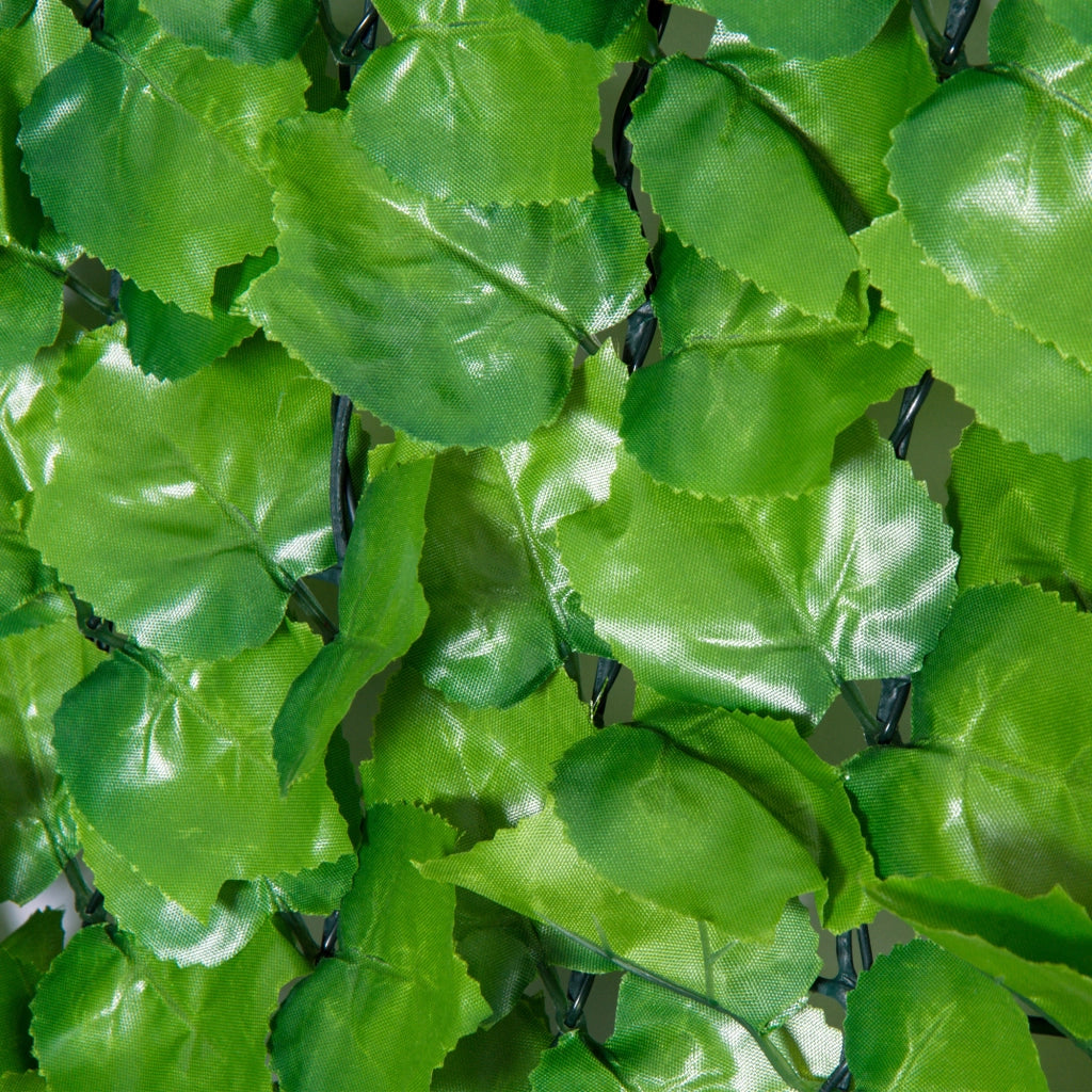 Schermo da giardino con foglie artificiali ¨C zephmum ¨C Verde, Polipropilene, 300x100 cm
