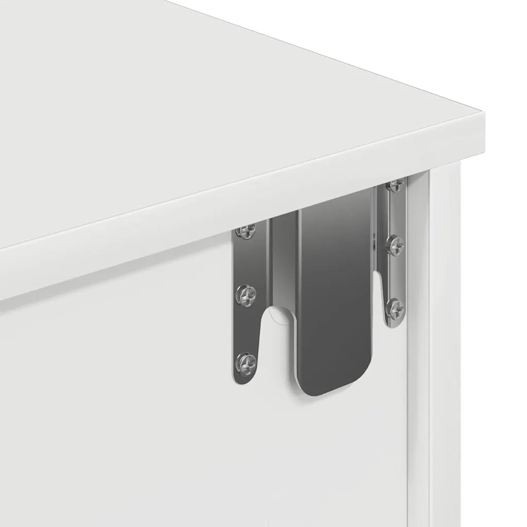 Scaffale a Parete con Cassetti Bianco 80x34x17 cm in Truciolato 859950