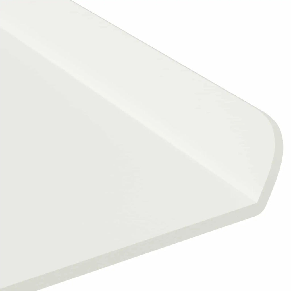 4 pz Mensola | Ripiano | Scaffale sospesa Bianco 80 x 18 x 2,5 cm Acciaio