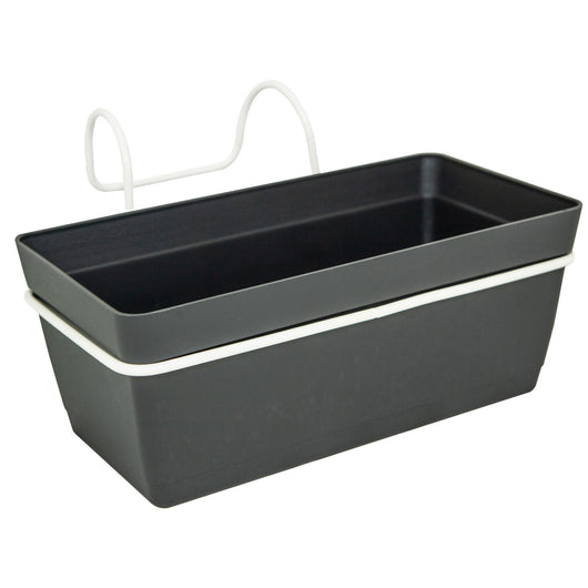 confezione 3 balconette cm.21x10x8h antracite cod:ferx.34944