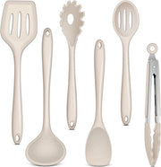 Set di accessori da cucina 6 pezzi in silicone con trattamento antiaderente, resistenti al calore, idonei per lavastoviglie.