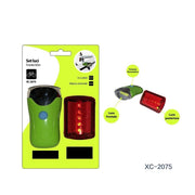 Trade Shop - Set Luci Led A Batteria Anteriore Posteriore Per Bici Attacco Universale Xc-2075 -